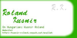 roland kusnir business card